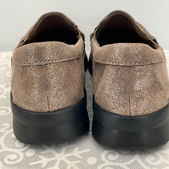 Clarks Women's 7 1/2 Metallic Bronze Loafer Ellowyn Lu - Picture 6 of 7
